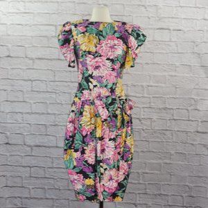 Vintage 80s Floral Dress